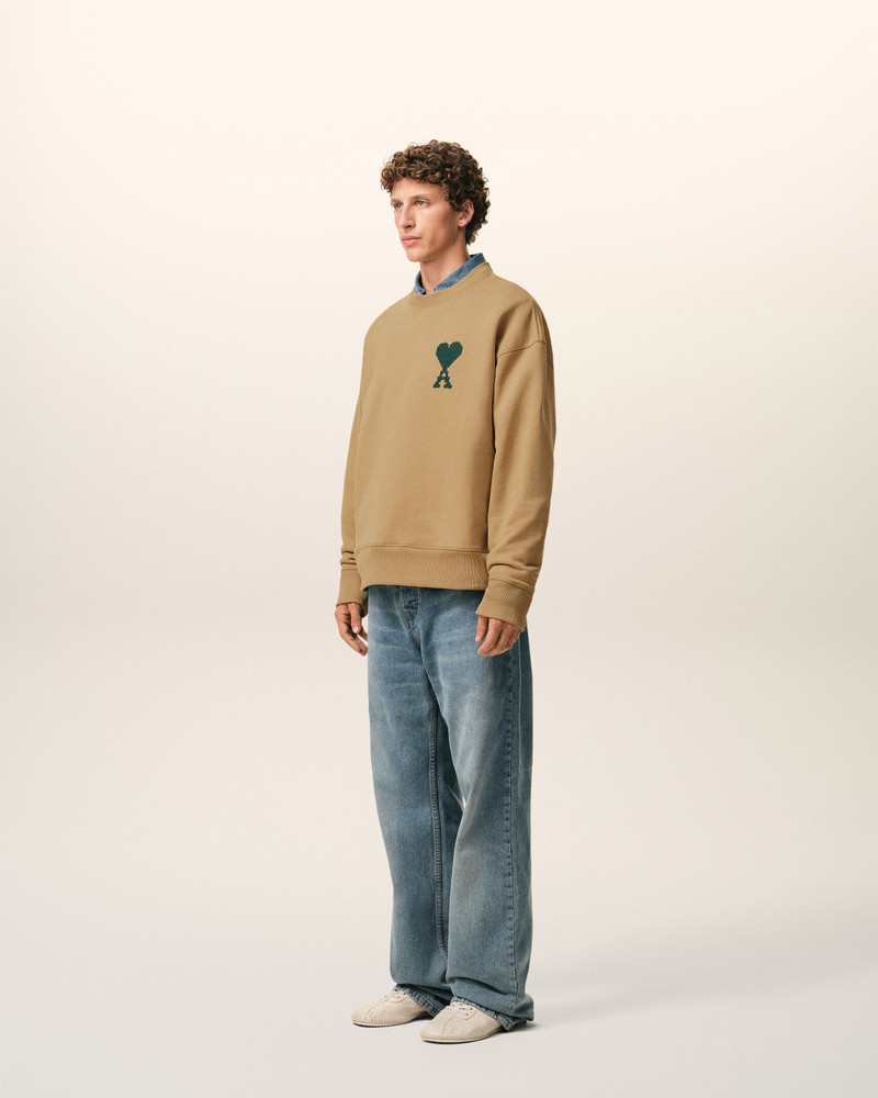 BEIGE COTTON AMI DE COEUR SWEATSHIRT 6