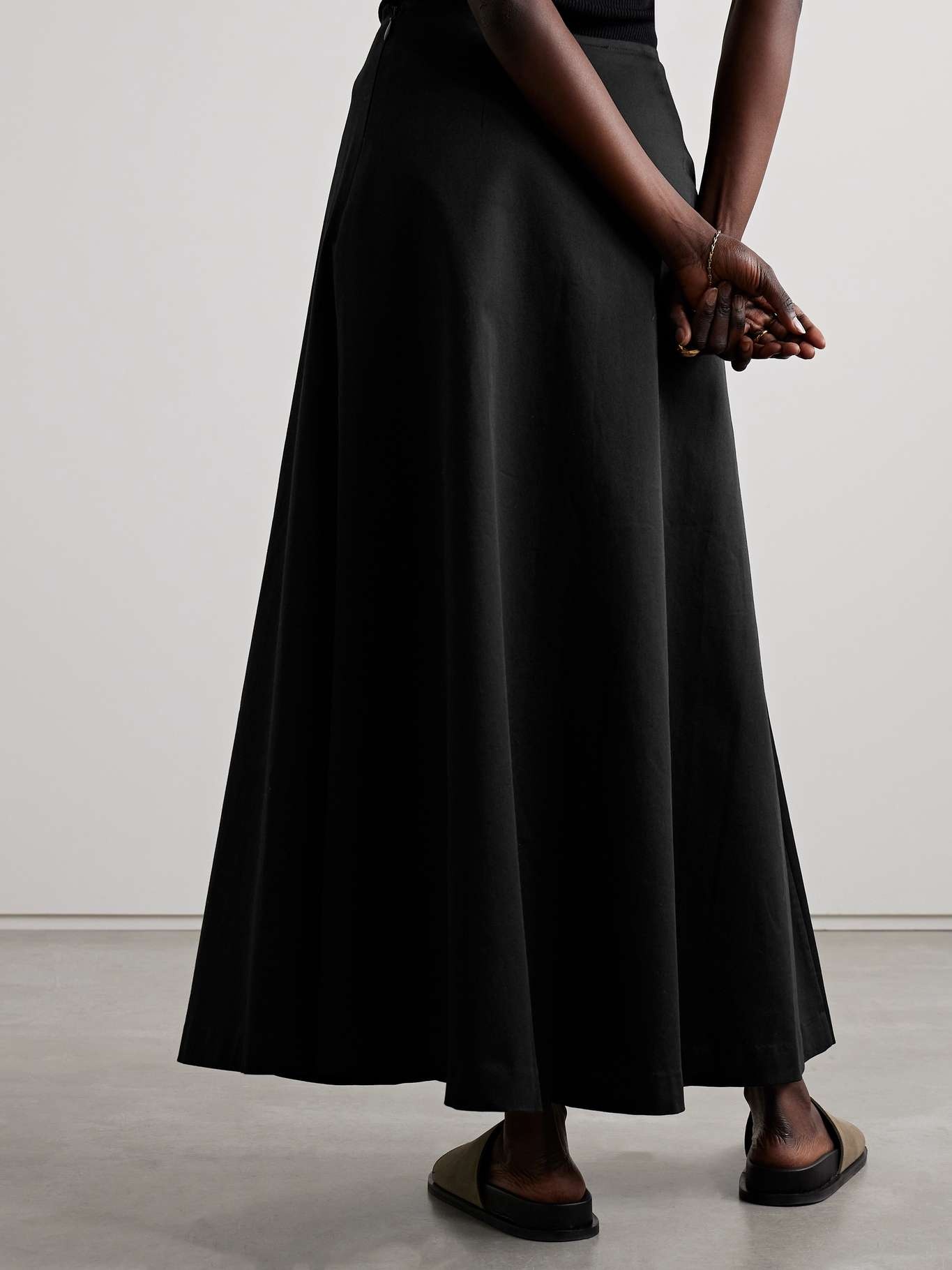 + NET SUSTAIN organic cotton-blend twill maxi skirt - 3