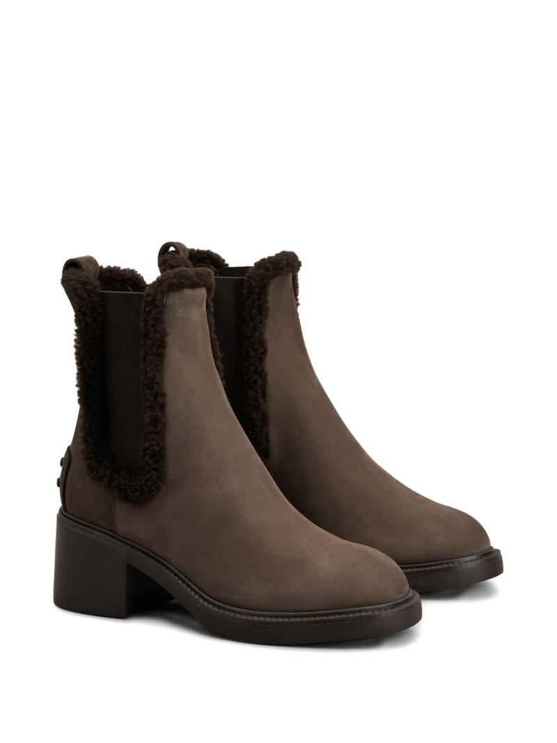 Tod's faux-fur trim Chelsea boots outlook