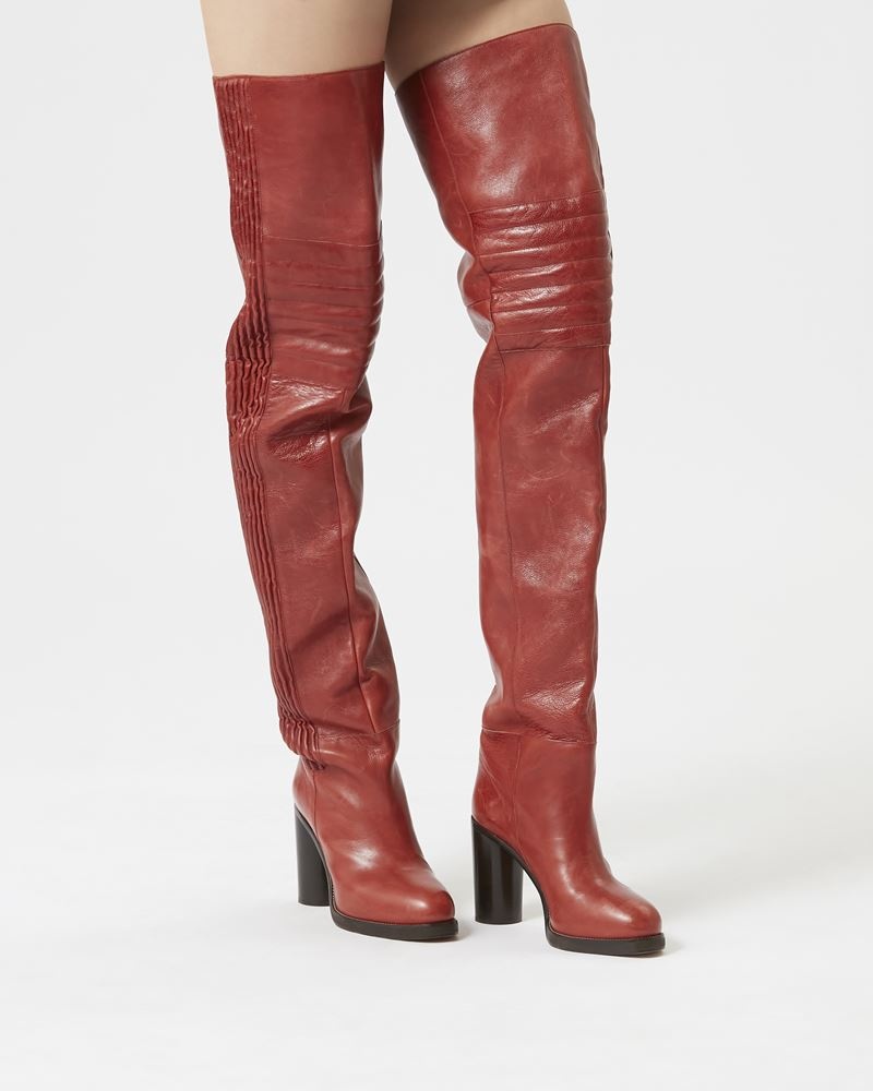 LAELLE LEATHER OVER-THE-KNEE BOOTS - 4