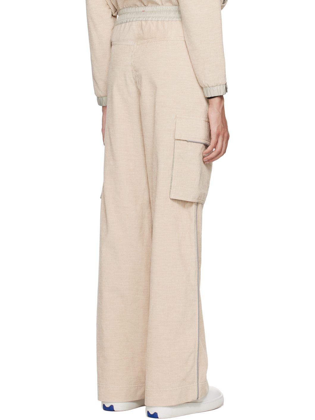 Beige Drawstring Lounge Pants - 3