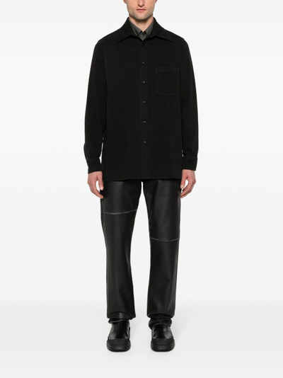 MM6 Maison Margiela numbers-embroidery cotton shirt outlook