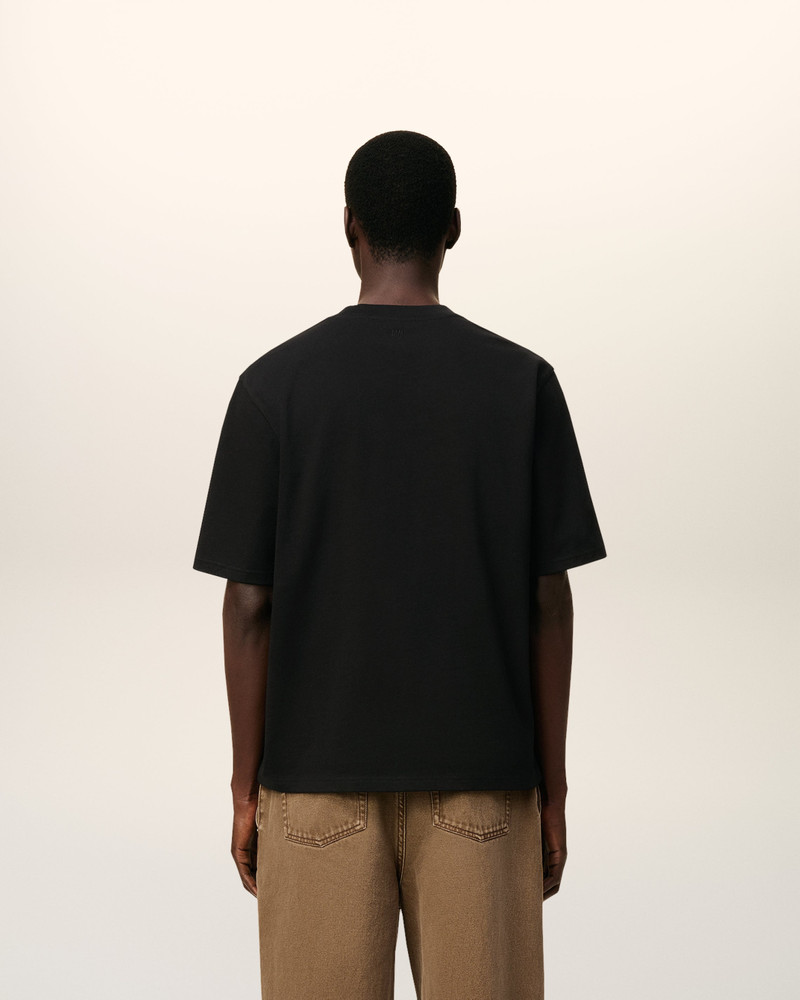 BLACK COTTON AMI DE COEUR T-SHIRT 5