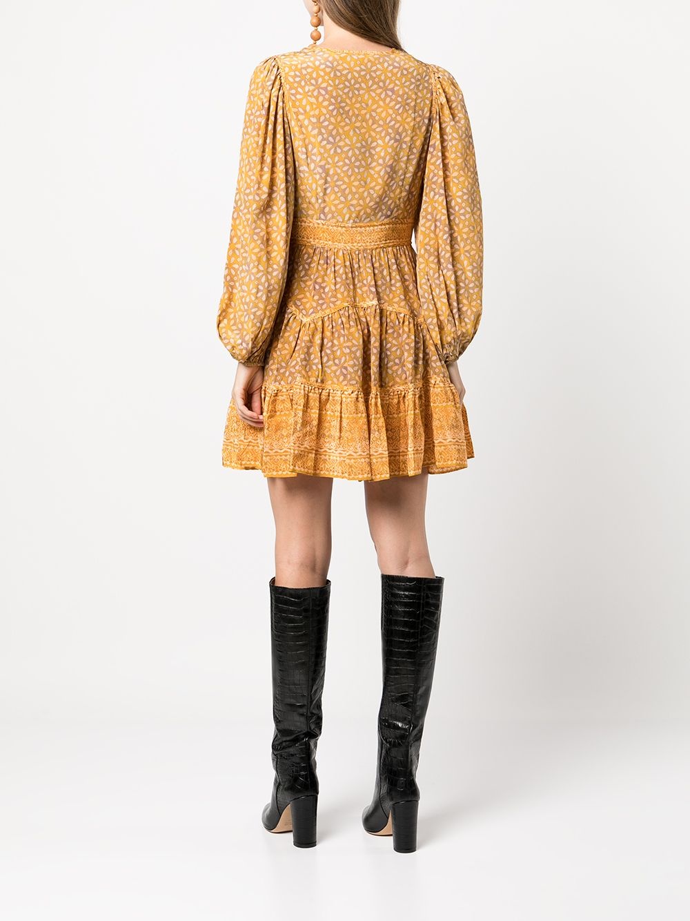 Hayana puff-sleeve dress - 4