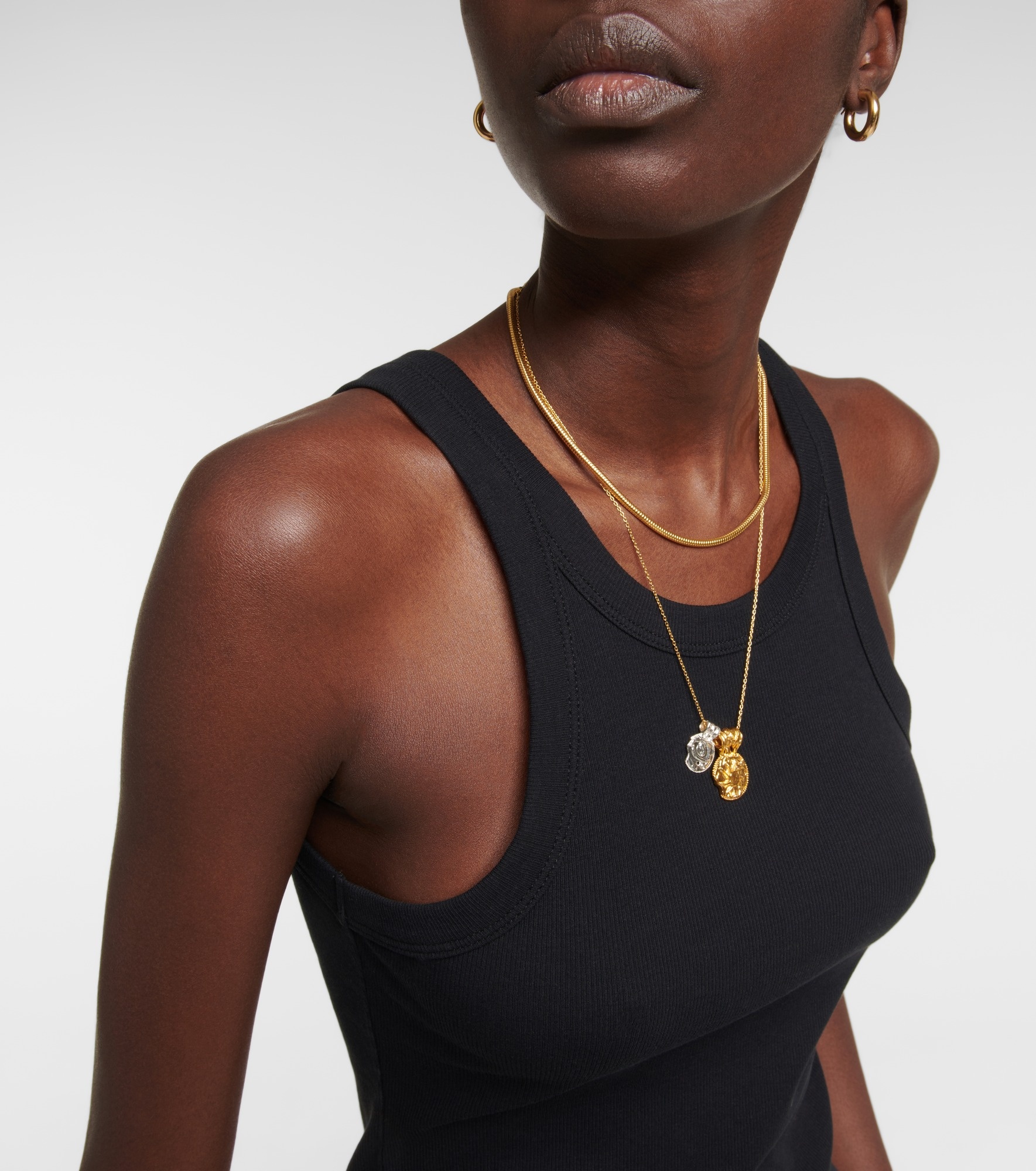 Cotton-blend jersey tank top - 4
