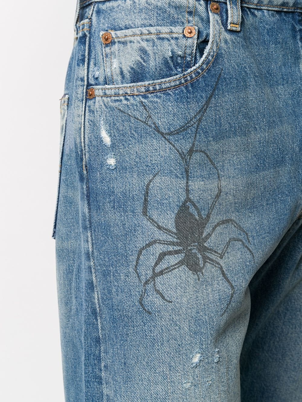 Spider vintage cropped jeans - 5