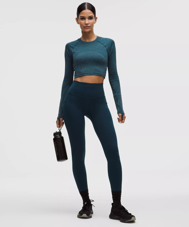 lululemon Swiftly Tech Cropped Long-Sleeve Shirt 2.0 *Sparkle outlook