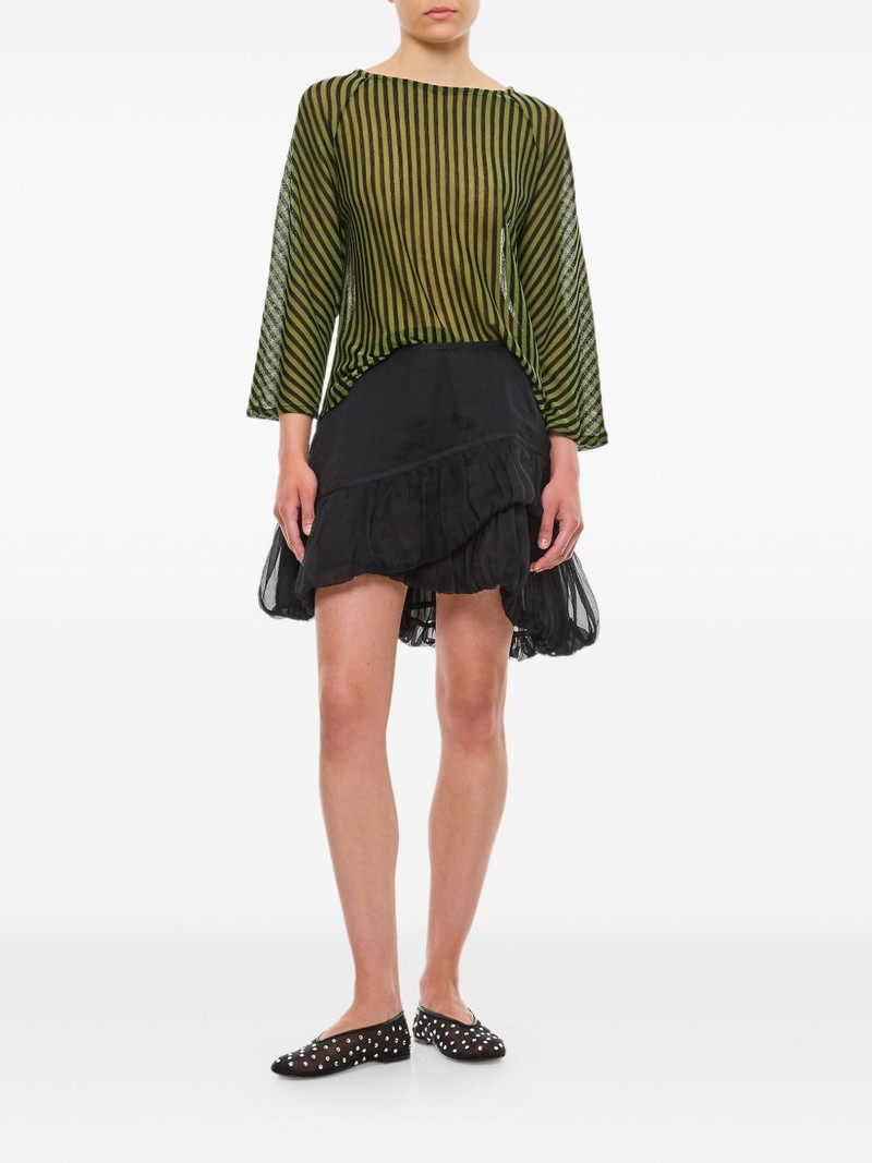 vitelli striped-pattern three-quarter top outlook