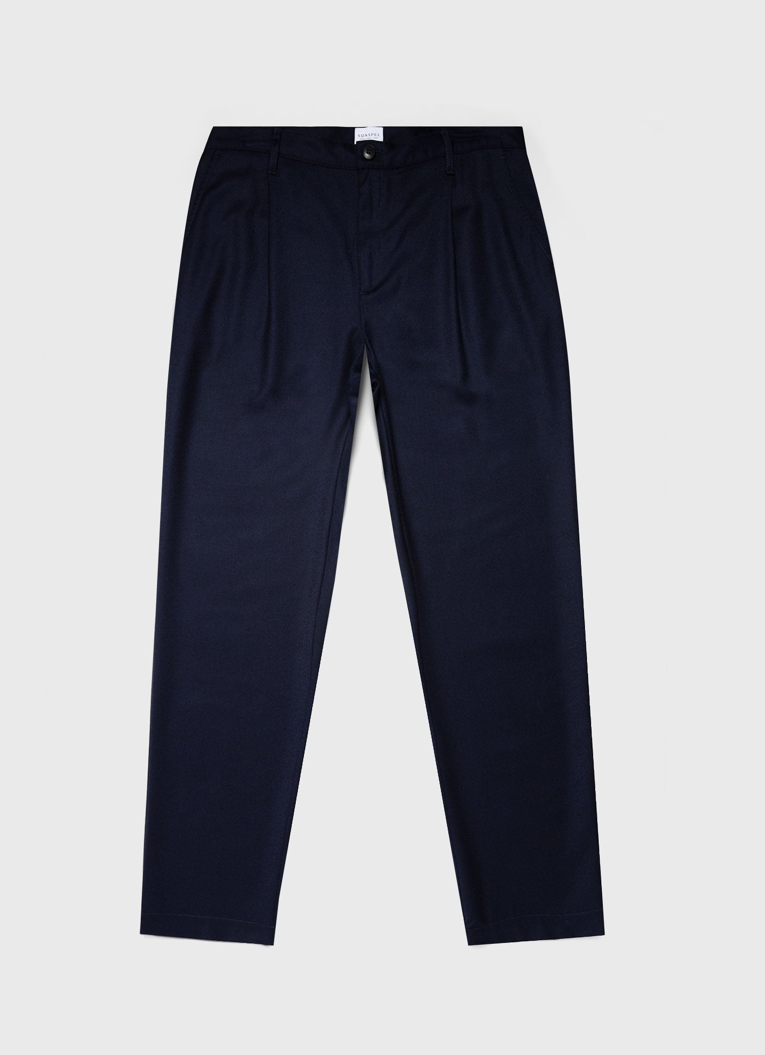 Pleated Wool Flannel Trouser - 1