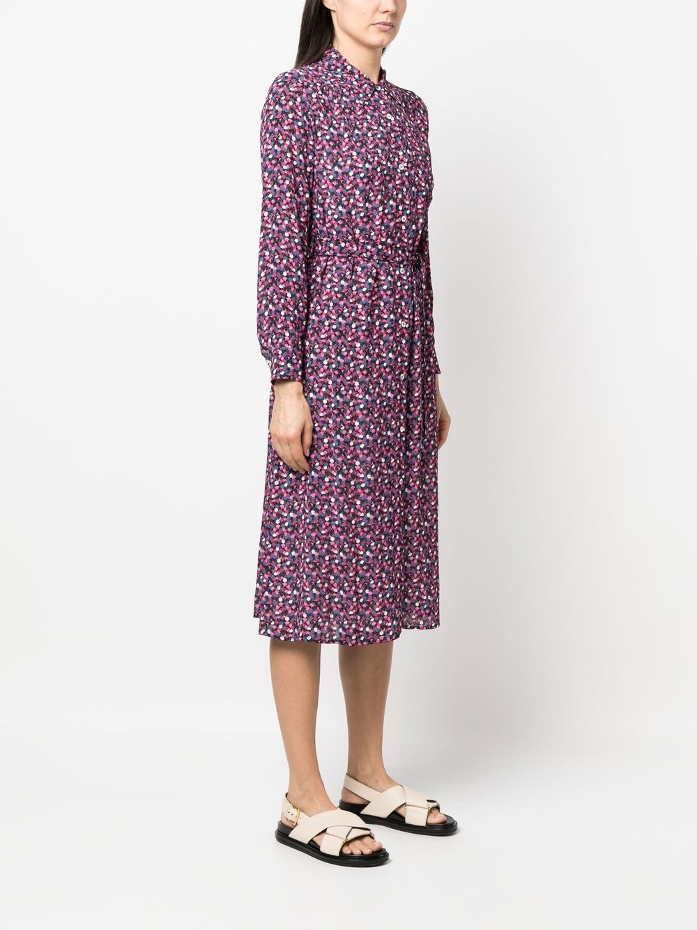 long-sleeve shirt dress - 3