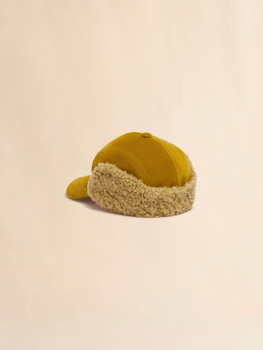 CAMEL CORDUROY AVIATOR BASEBALL CAP - 3