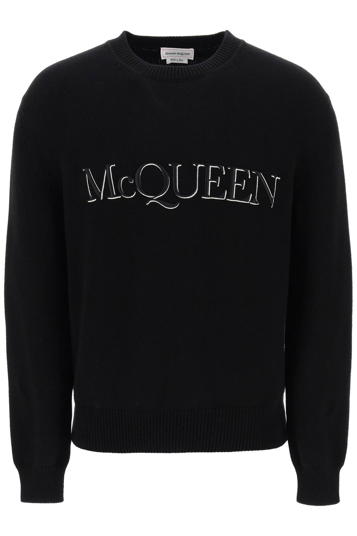 Alexander Mcqueen Sweater With Logo Embroidery - 1