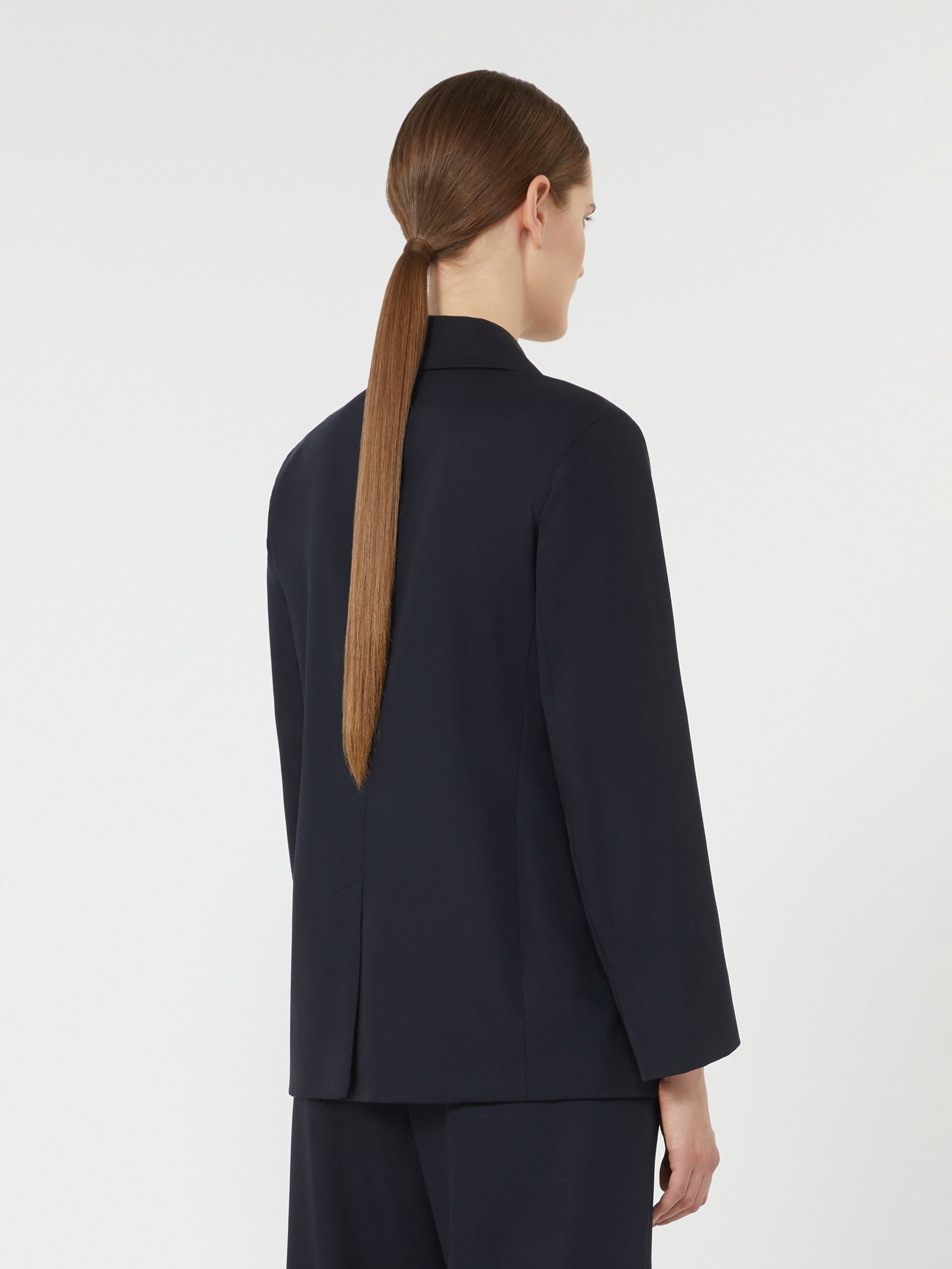 ESTER Double-breasted wool crepe blazer - 4