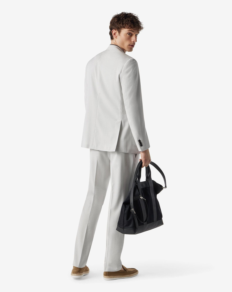Ice white pure wool suit 3