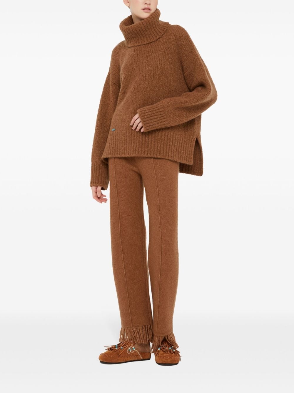 ribbed high-neck jumper - 2