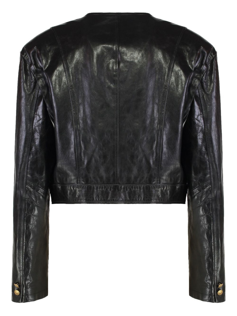 HALFBOY®️ buttonned leather jacket outlook