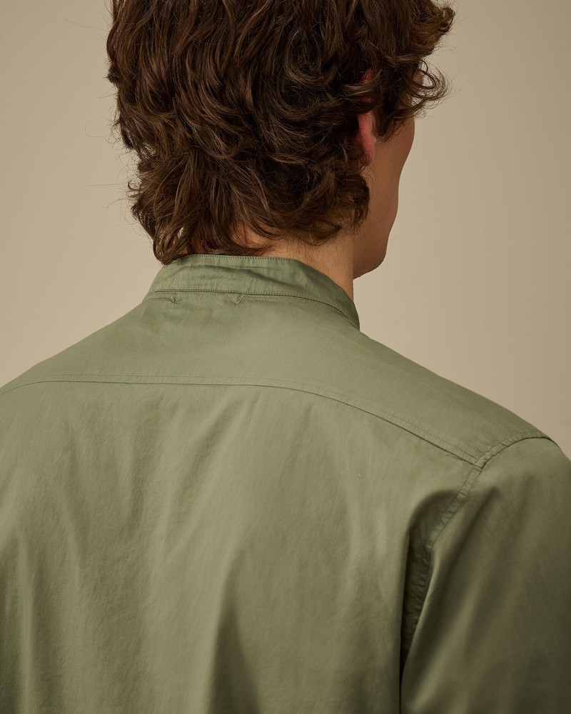 Light Mussola Banded Collar Shirt 6