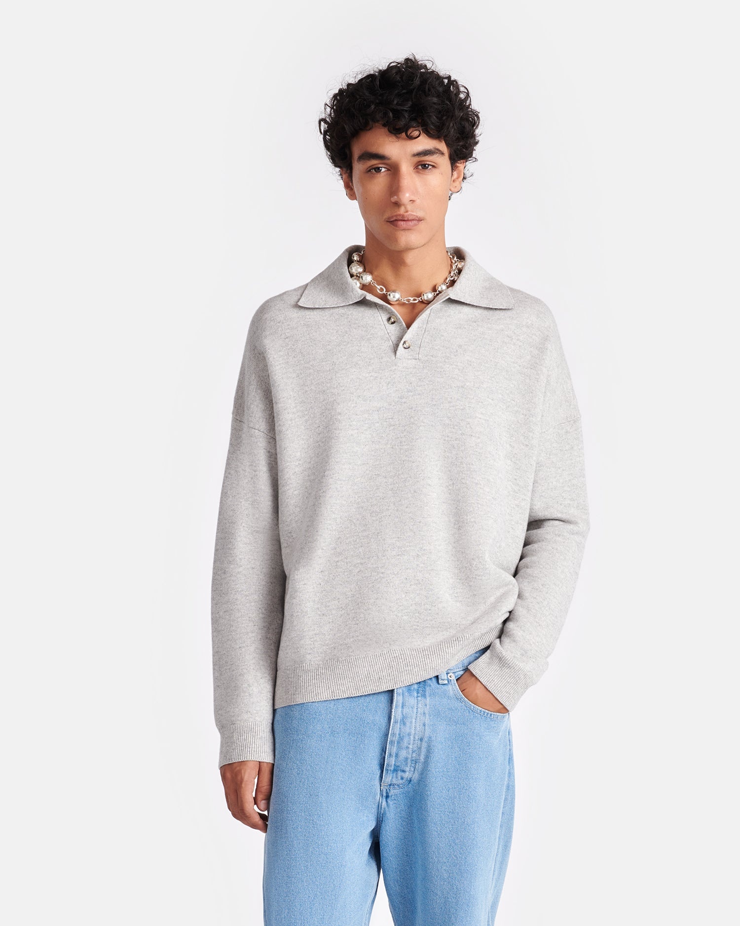 Plush Cashmere Polo-Neck Sweater - 3
