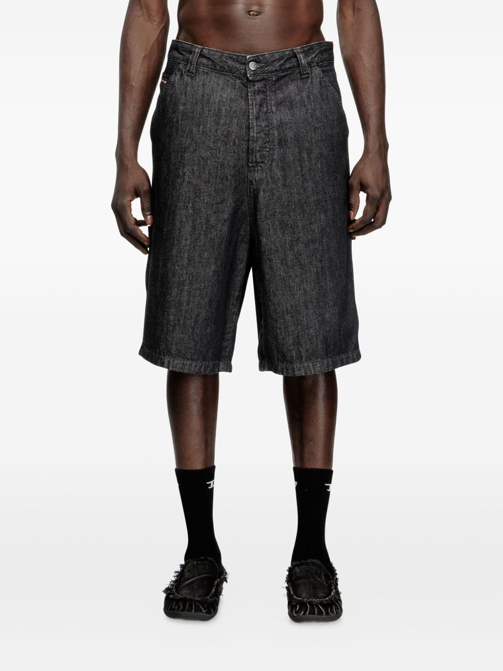 D-Livery-W utility-pocket denim shorts - 3