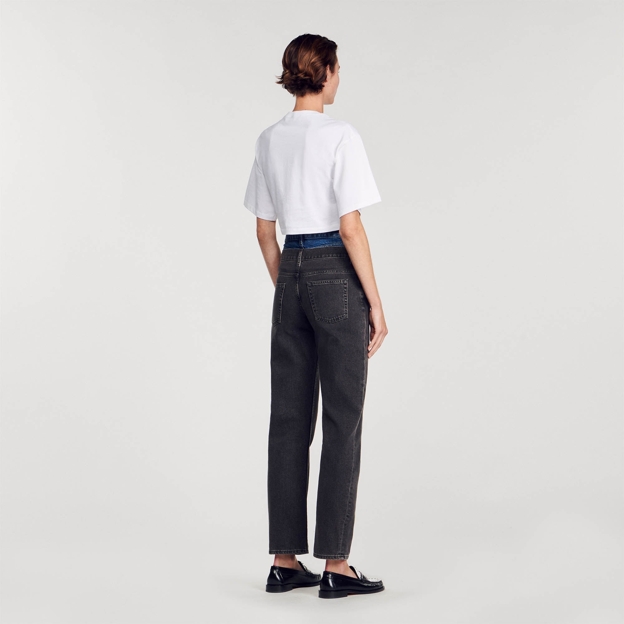 RHINESTONE CROPPED T-SHIRT - 6