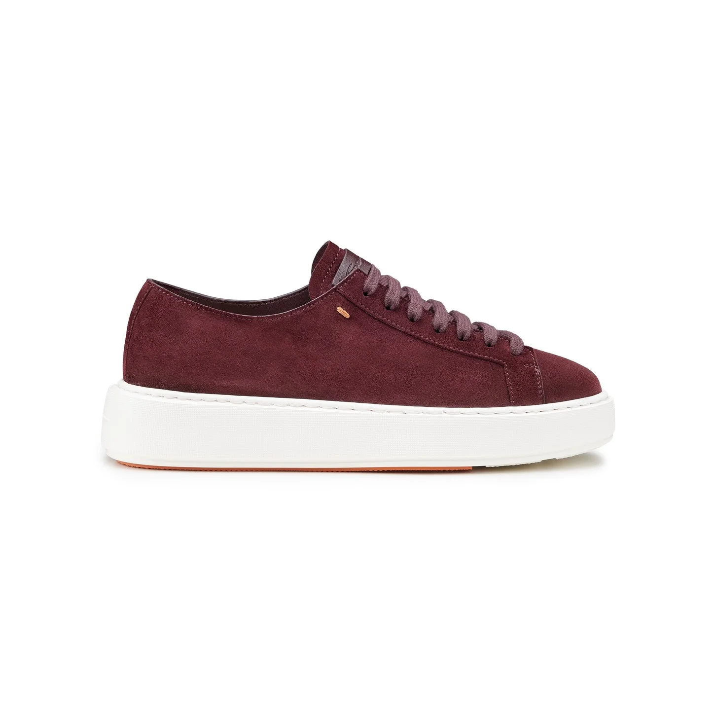 Women's burgundy suede sneaker - 1