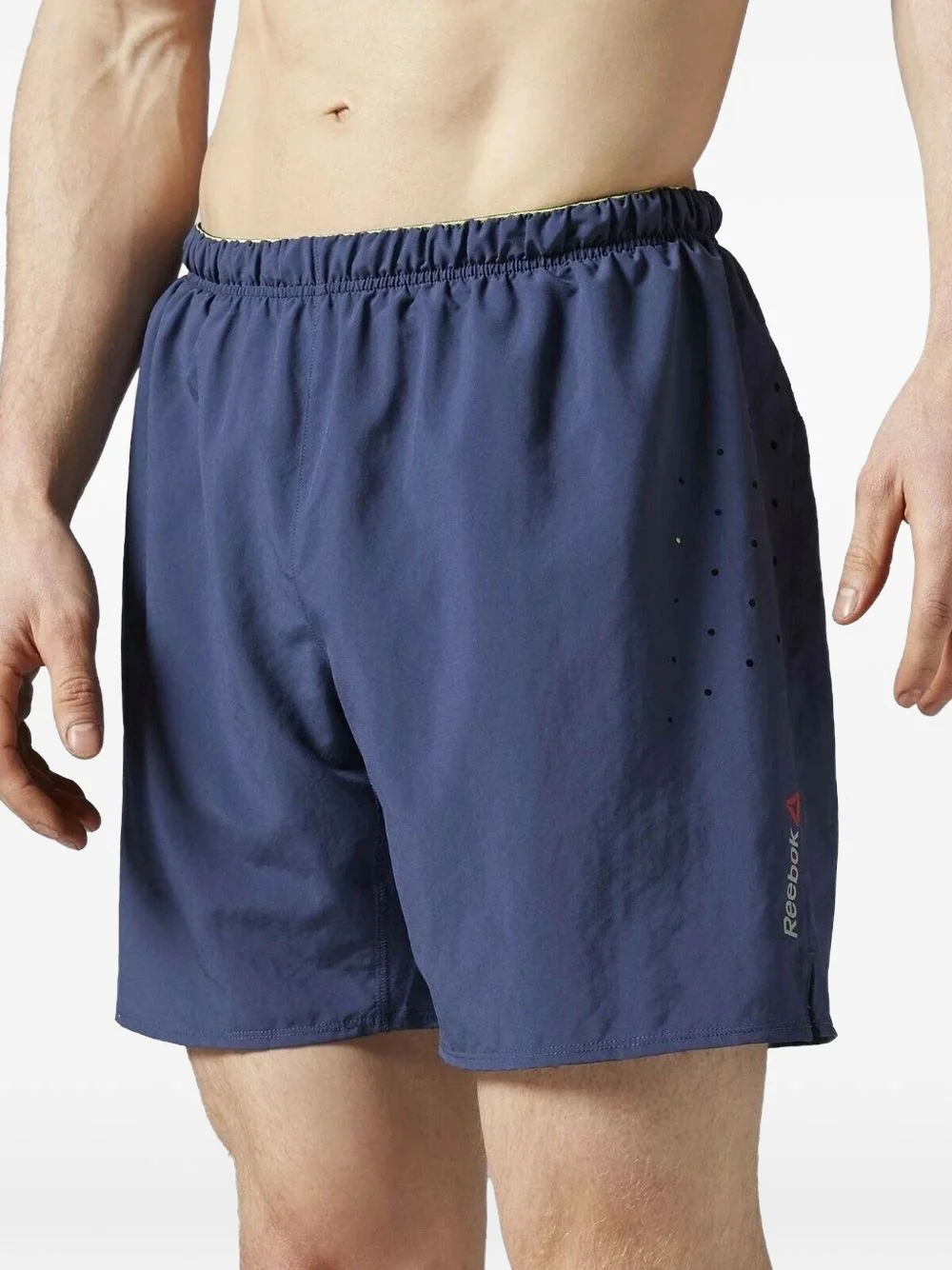 perforated running shorts - 1