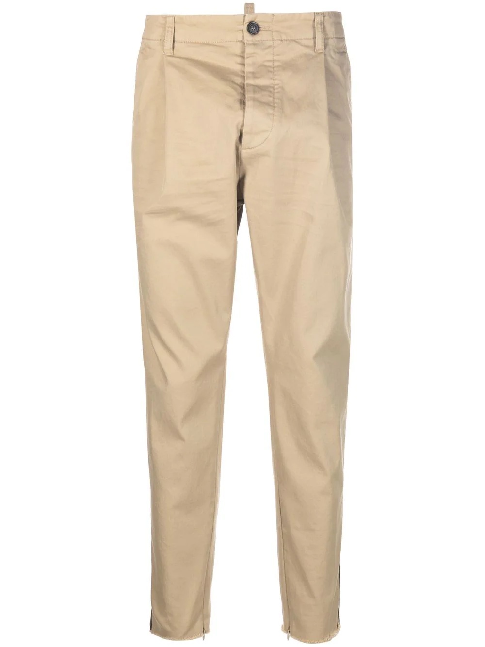 side stripe-print chino trousers - 1