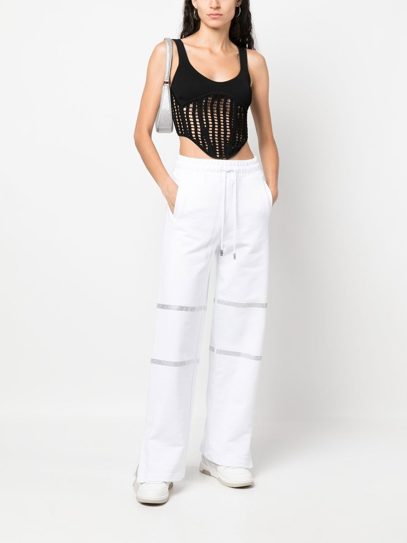 GCDS crystal-embellished track pants outlook