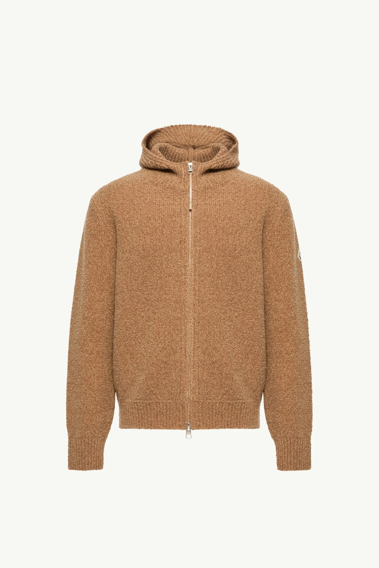 Bouclé Wool Blend Zip-up Hoodie - 1