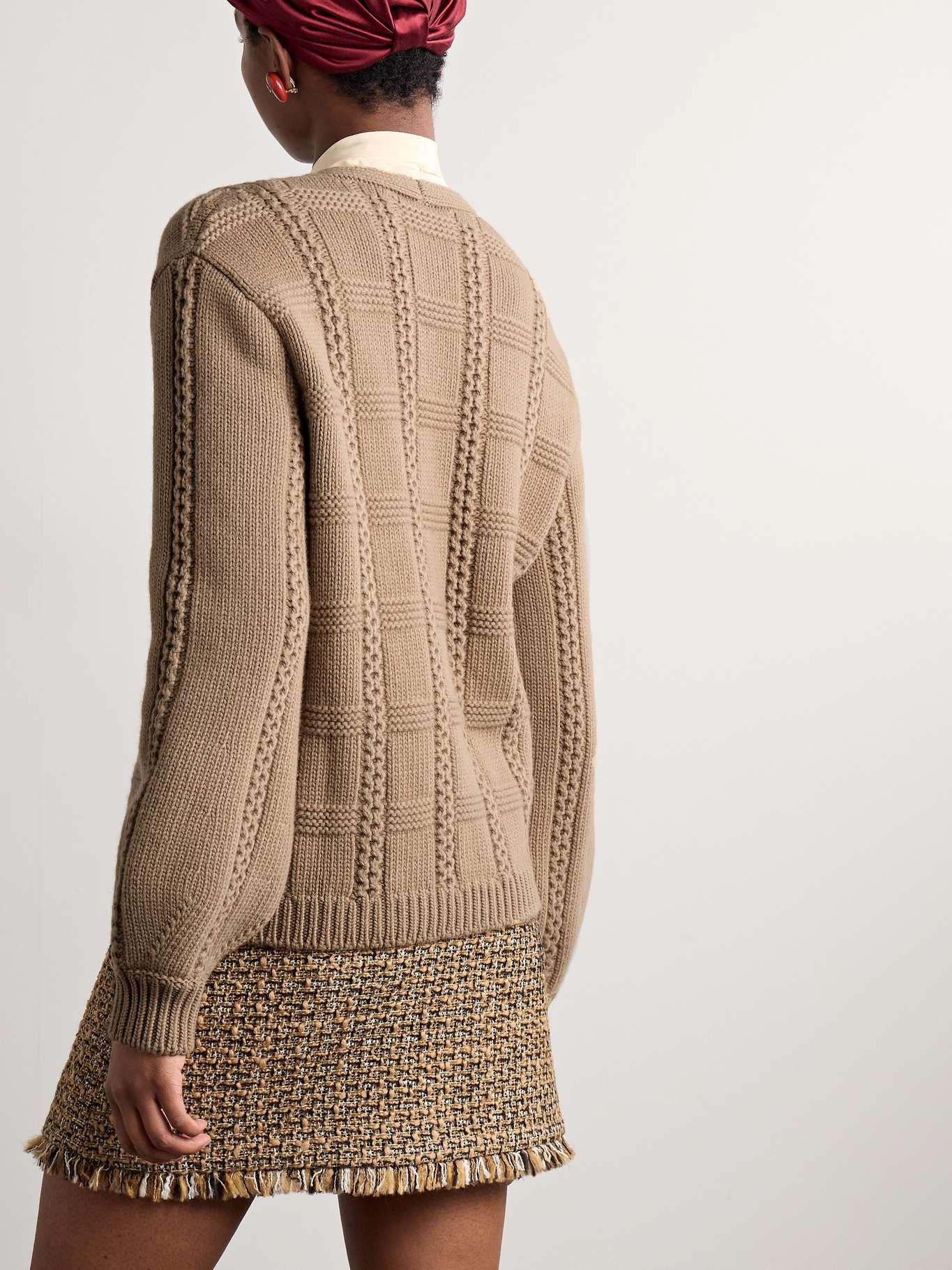 Wool cardigan Brown - 4