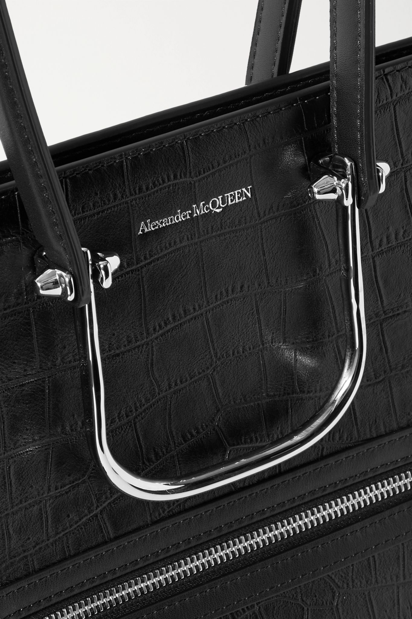 The Story large croc-effect leather tote - 4