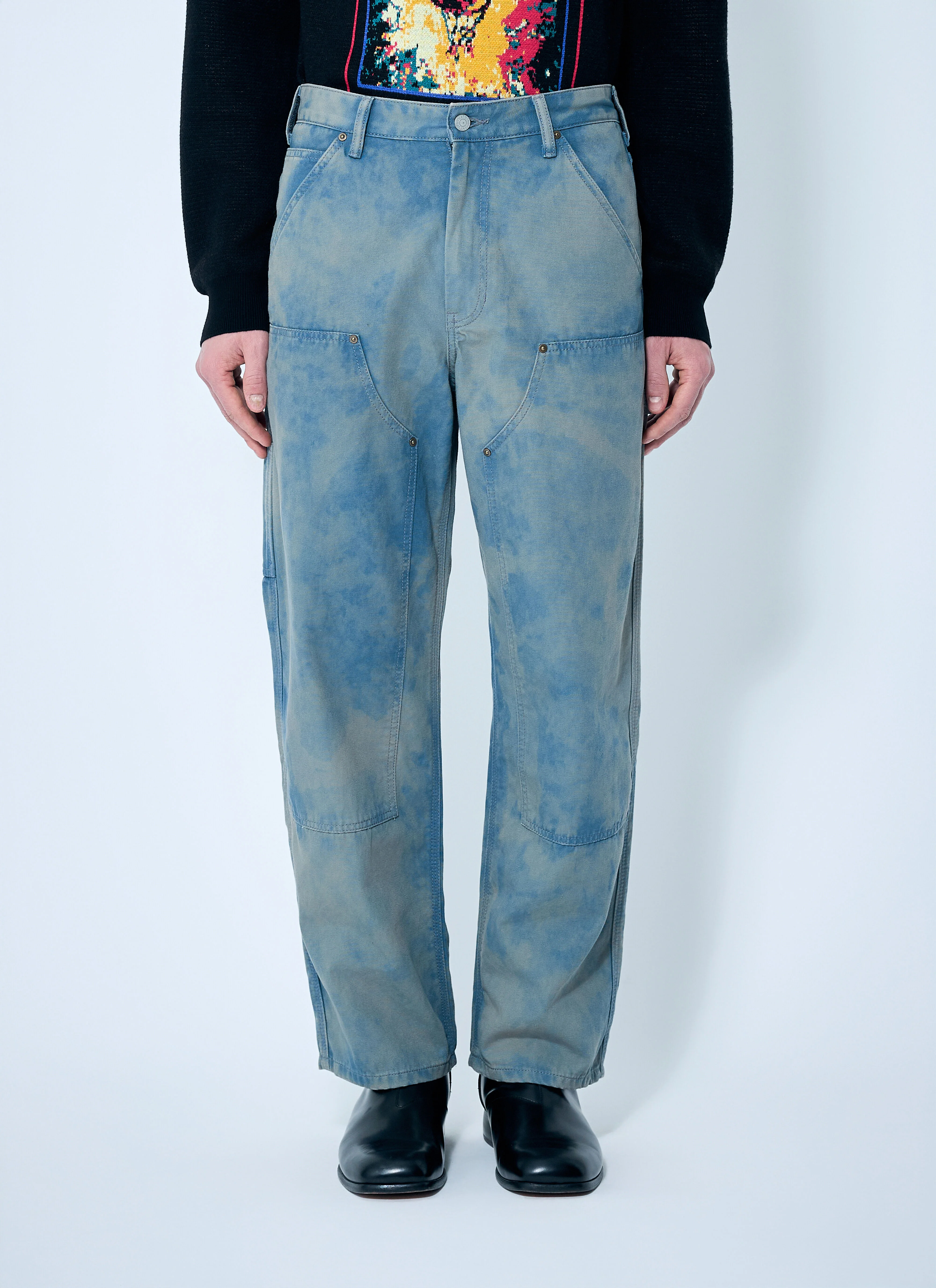 Bleached Double Knee Pants - 1