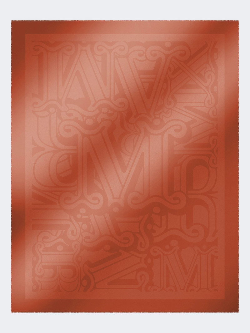 EREMI Cotton, modal and cashmere jacquard shawl - CORAL 1