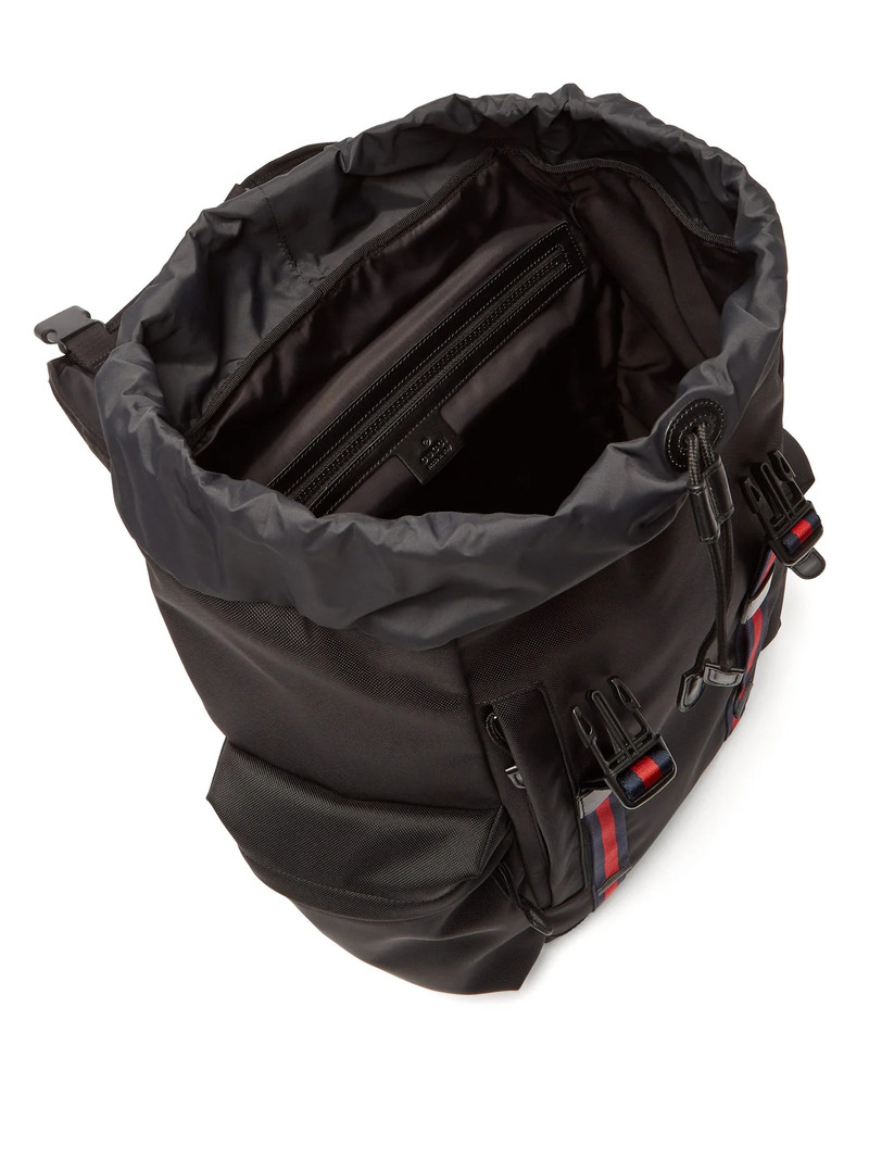 Techno web-stripe canvas backpack 4