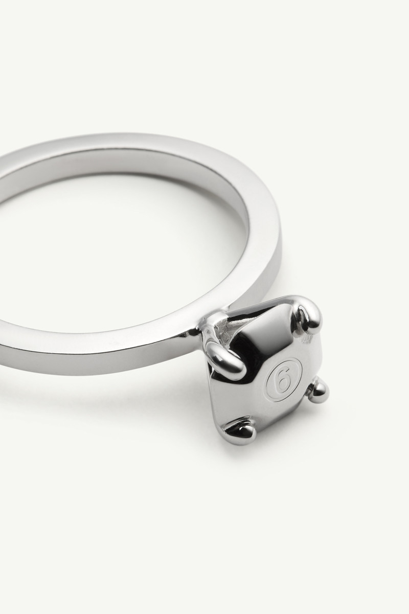 Polished palladium clip keyring 4