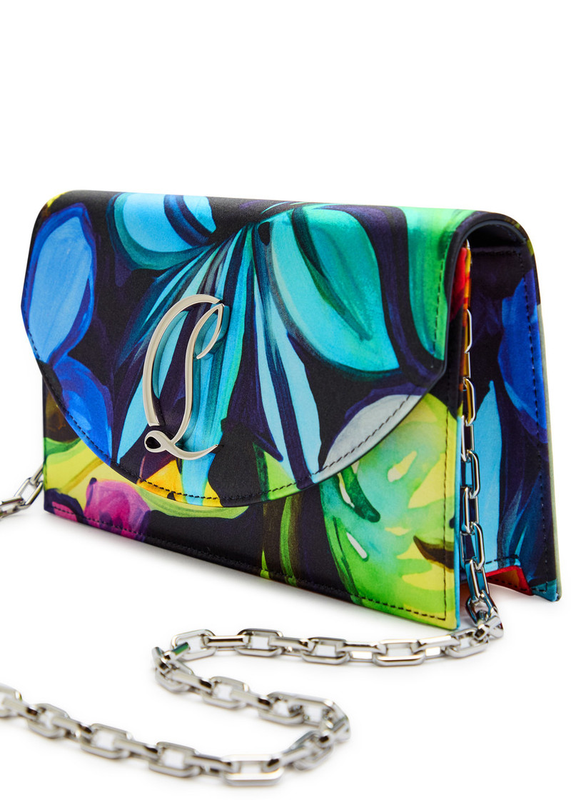 Christian Louboutin Floral-print Satin-crepe Clutch 3