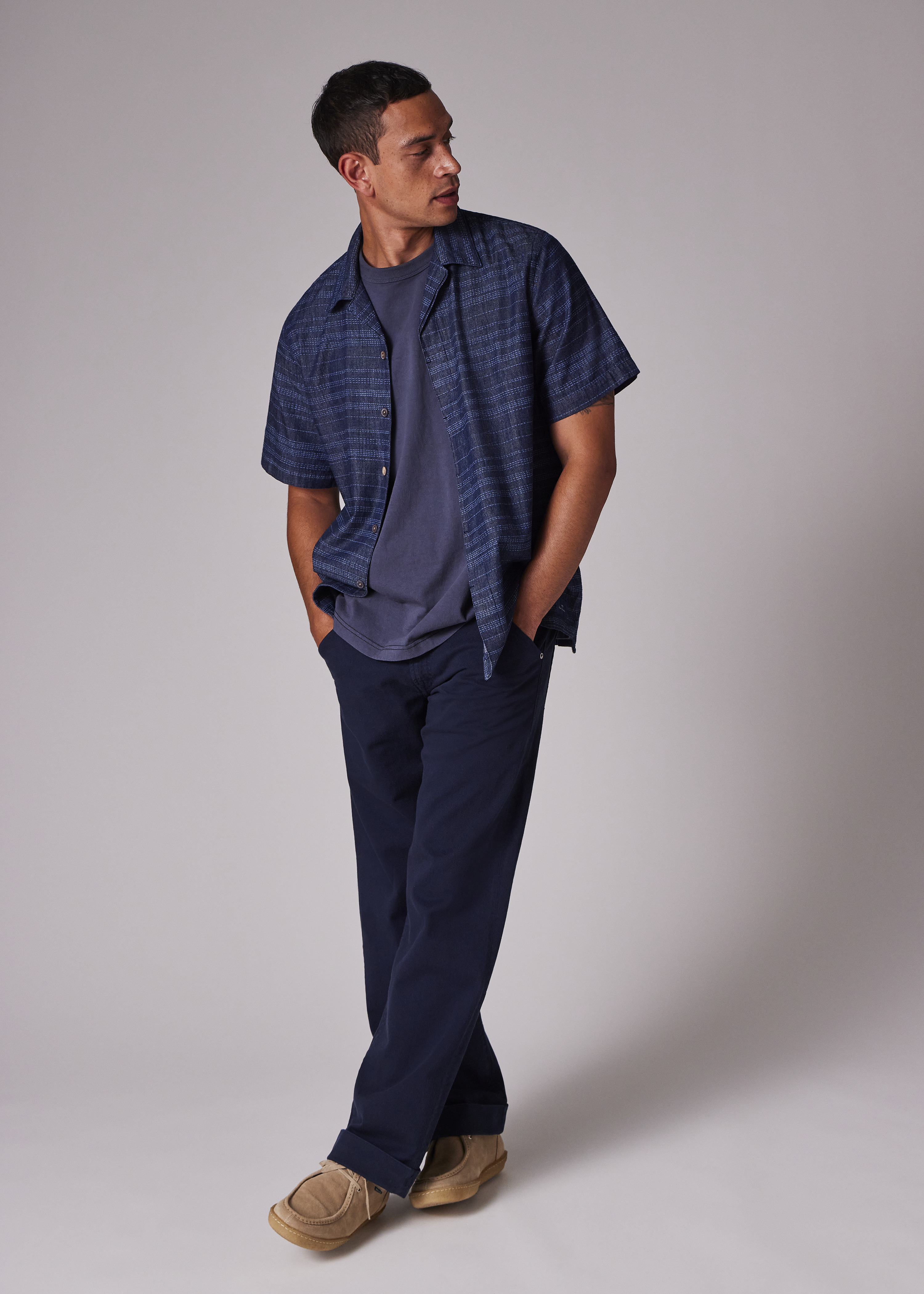 Casual-Fit Denim Wash 'Laser Etch' Shirt - 5