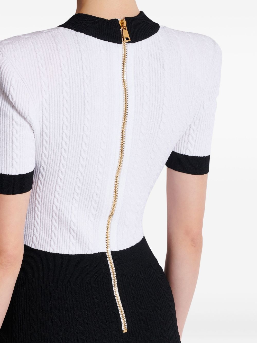 cable-knit bodycon dress - 7