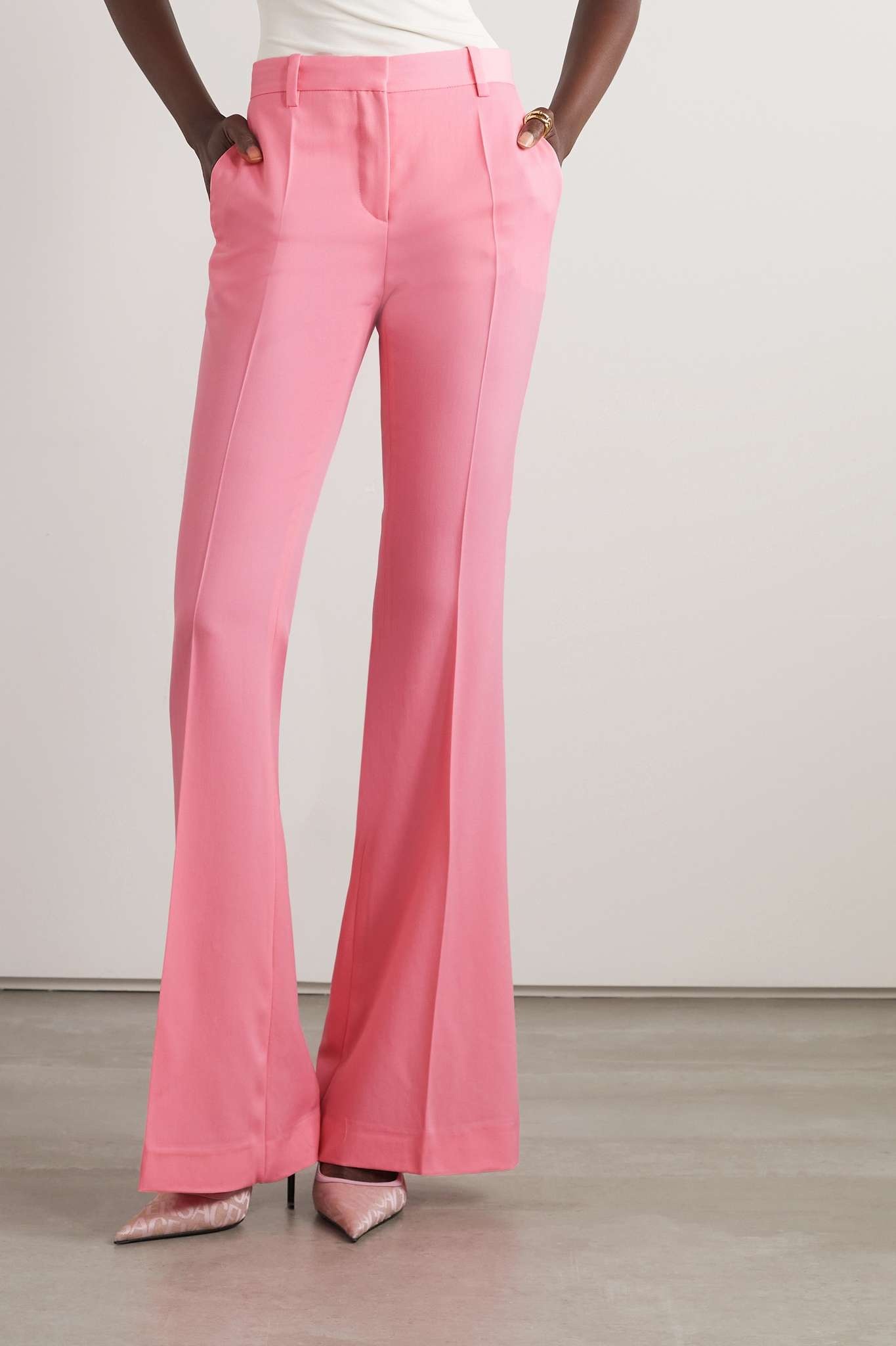 Wool-twill flared pants - 3