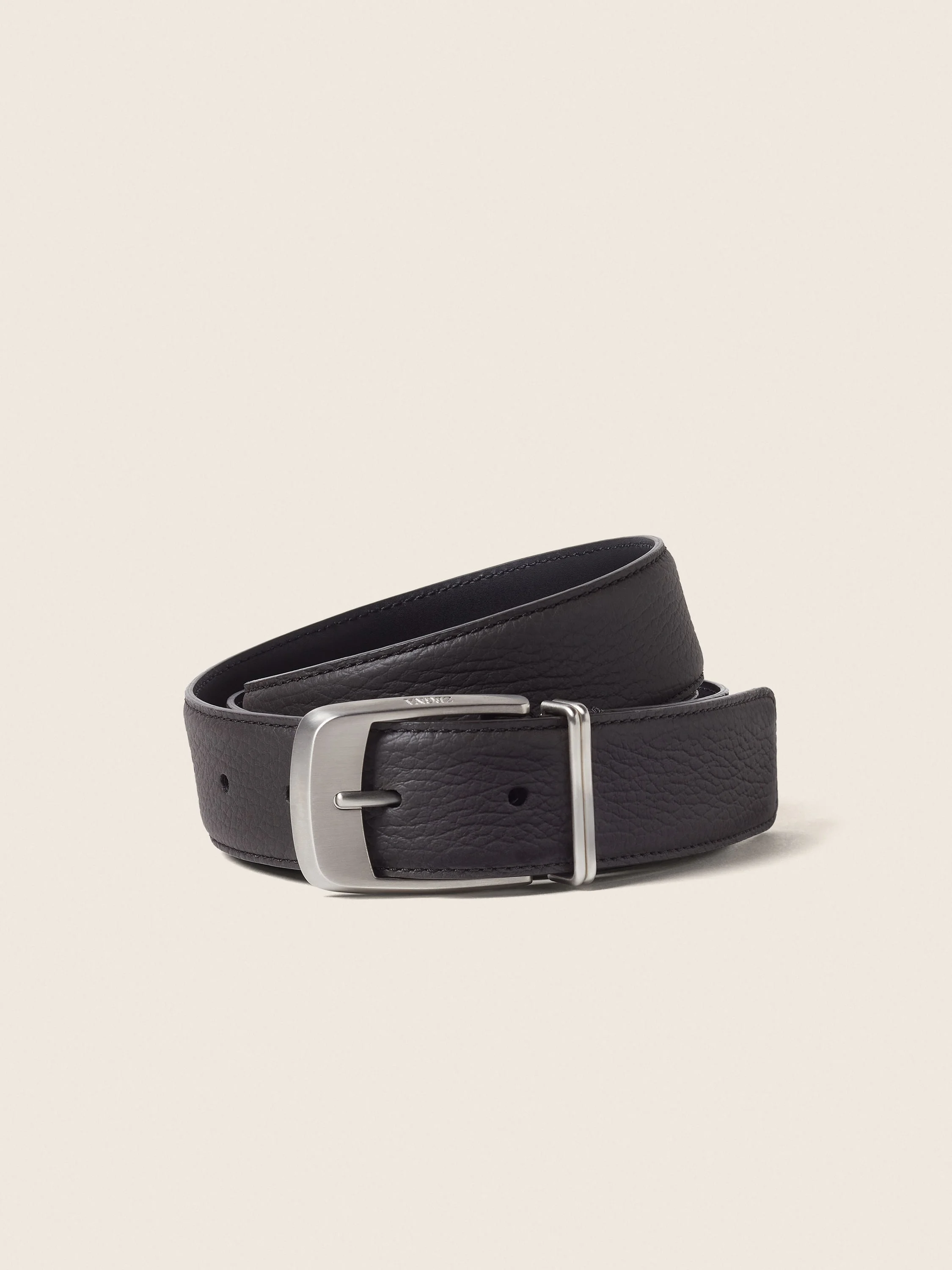 DARK BROWN LEATHER BELT - 1
