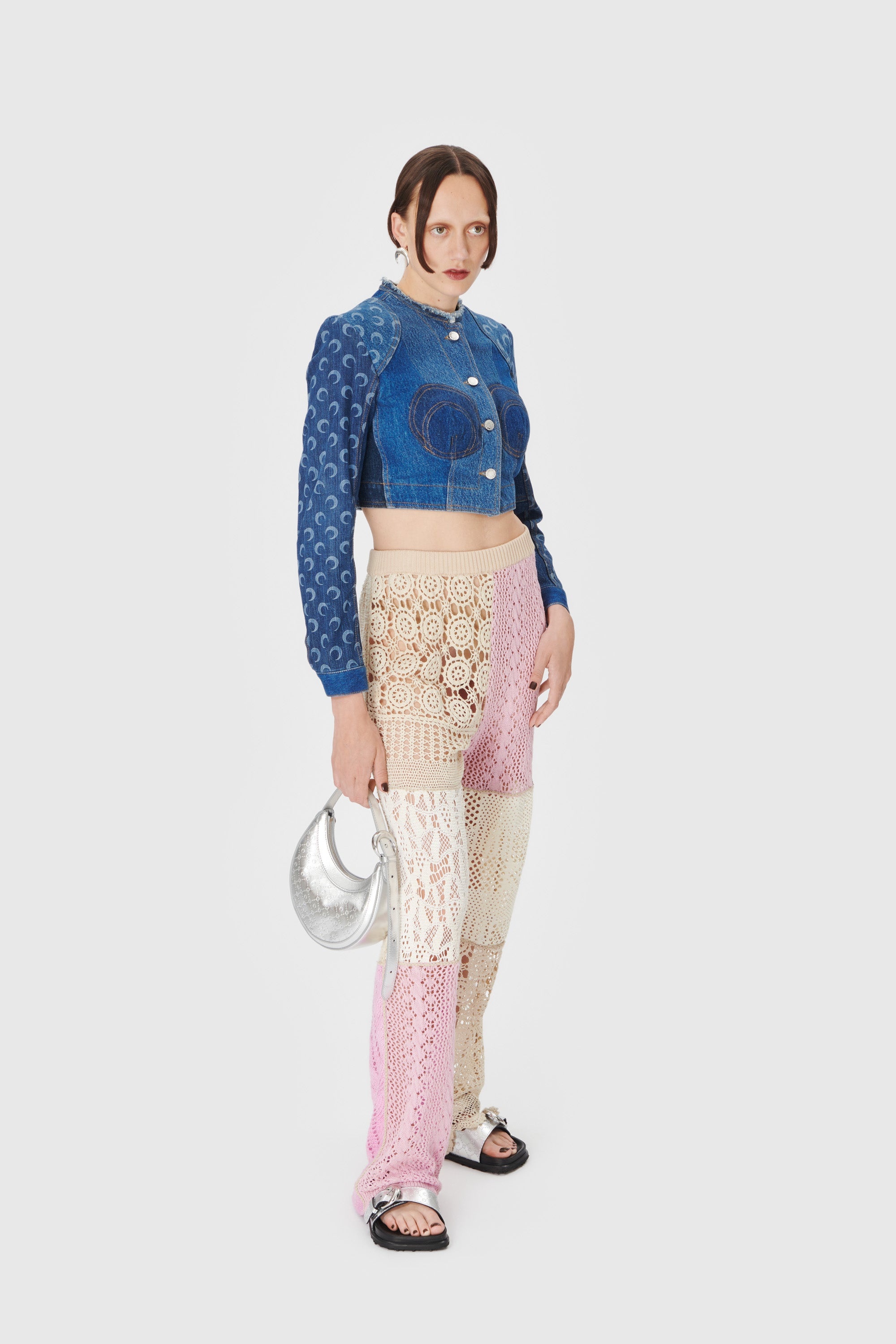 Regenerated Denim Cropped Jacket - 2