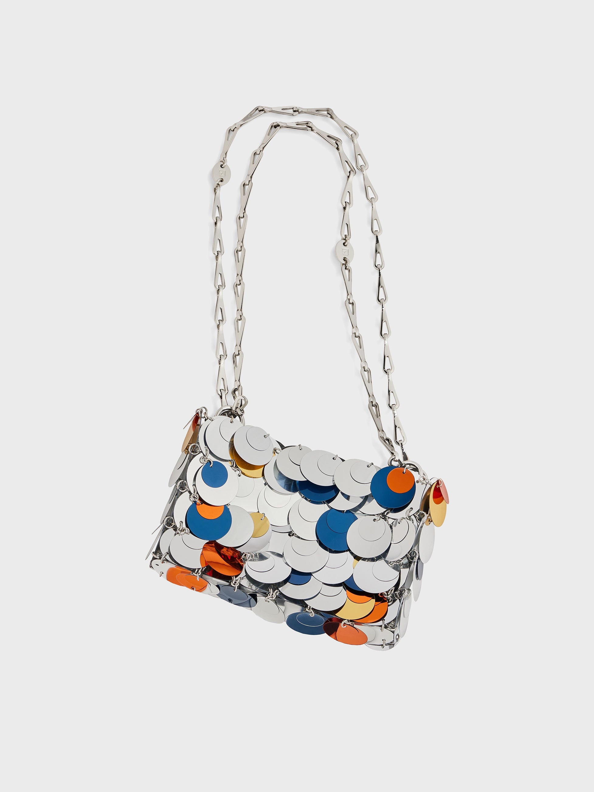 ハンドバッグ SPARKLE NANO HANDBAG Sparkle Nano sequined shoulder bag in silver - Rabanne