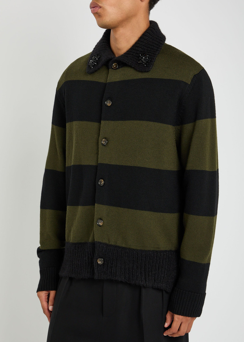 Simone Rocha Simone Rocha Striped Wool Cardigan outlook