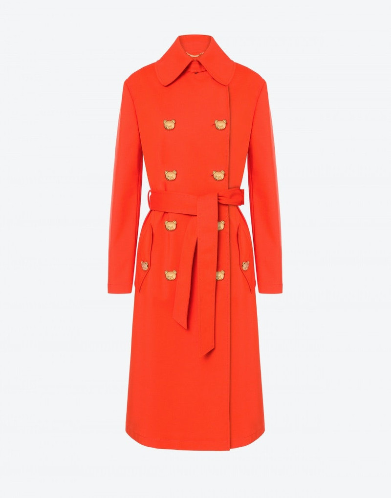 TEDDY BUTTONS DOUBLE SATIN TRENCH COAT 1