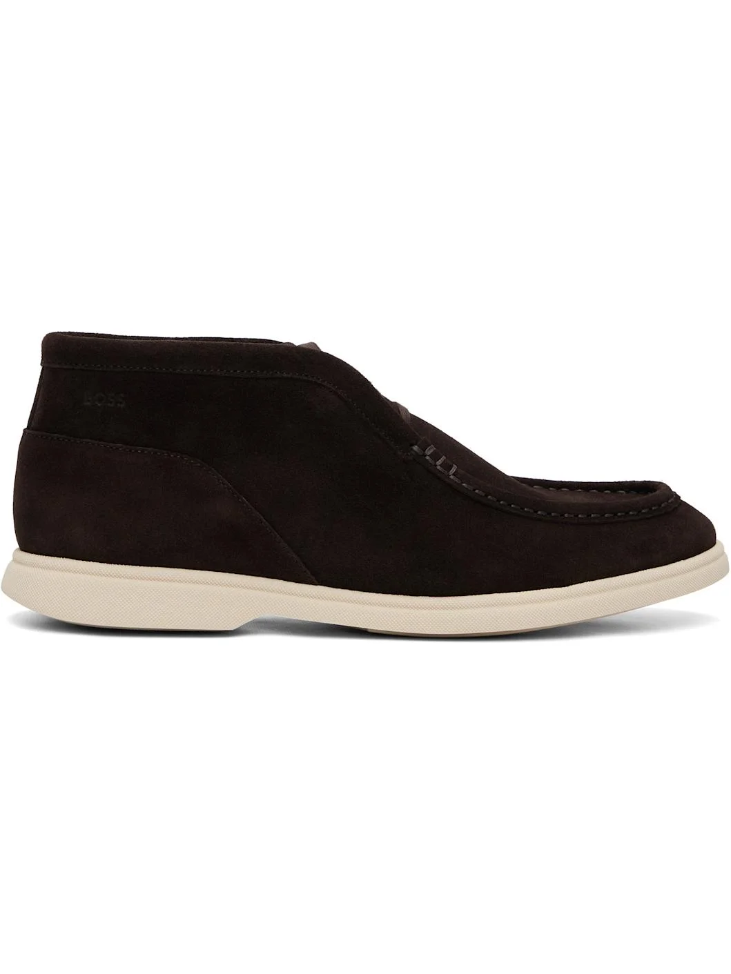 Brown Suede Stitching Details Desert Boots - 1