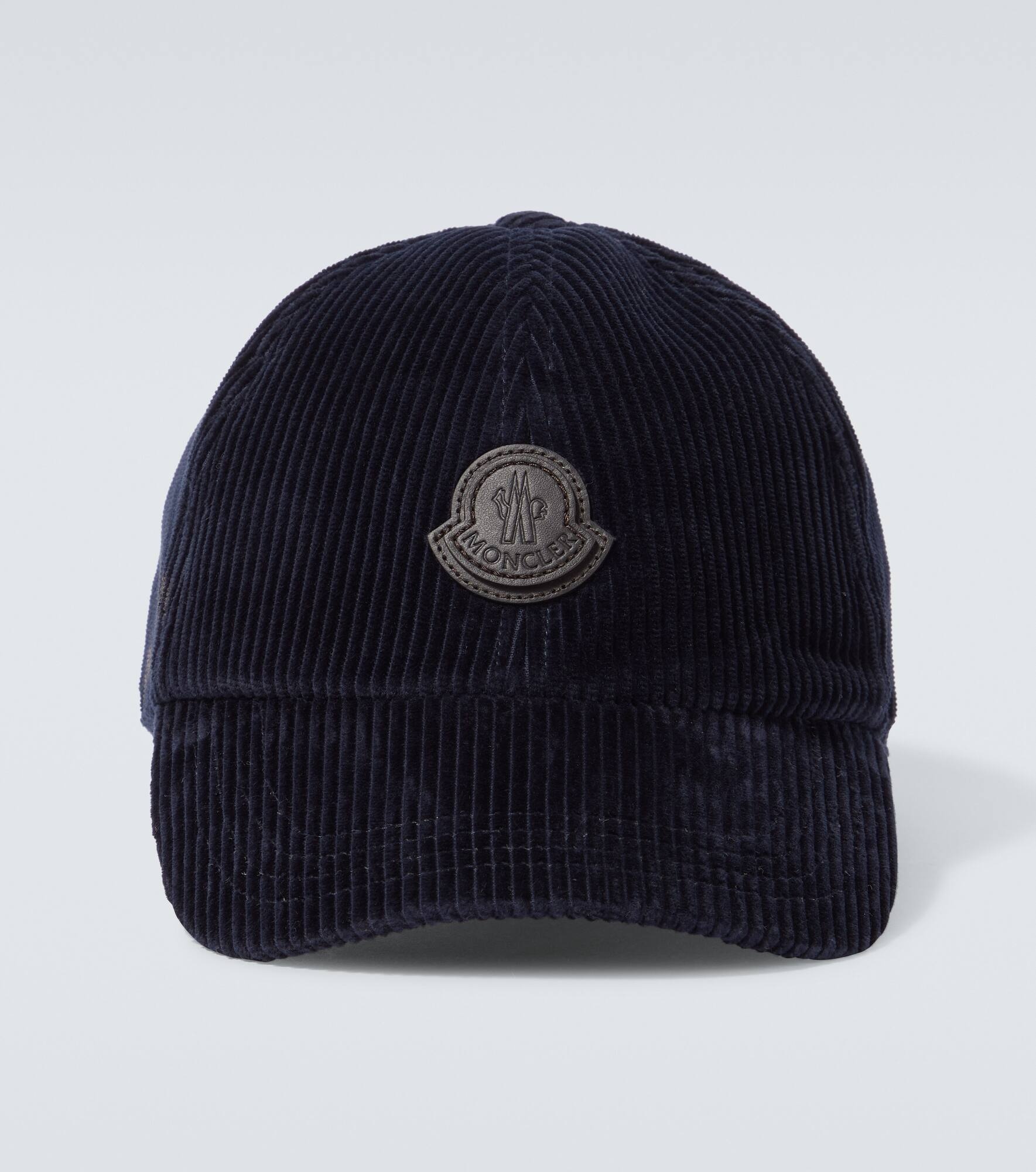 Logo cotton corduroy baseball cap - 1