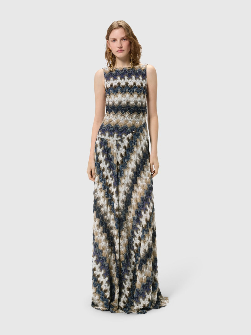 Missoni Women’s long dress in lamé viscose with lace motif outlook