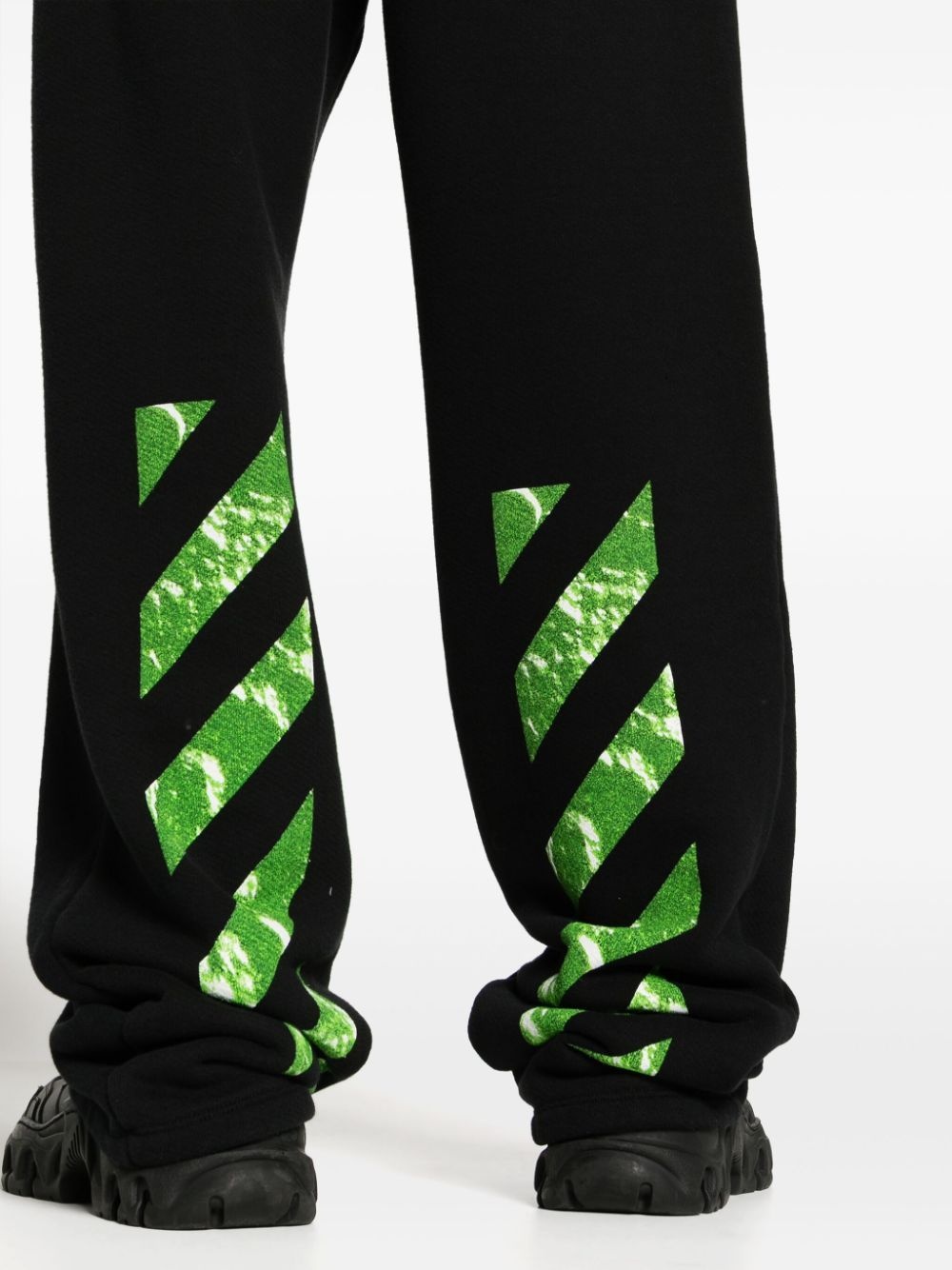 Diag-stripe cotton track pants - 5