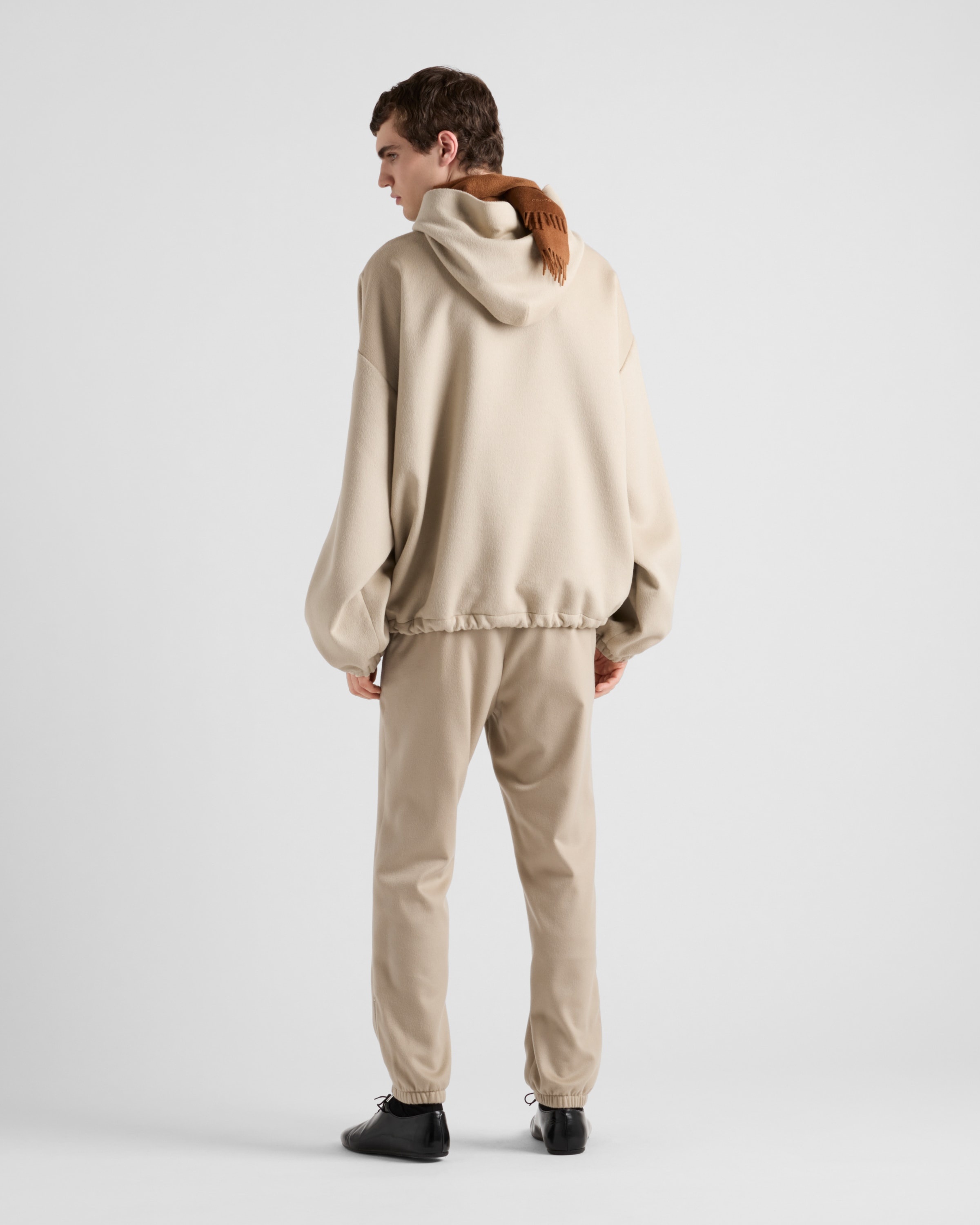 パーカー・フーディ PRADA SGC623_1CRU WOOL BLEND HODDIE JACKET Prada Wool blend hoodie jacket | REVERSIBLE