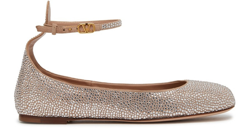 Rhinestone detail ballet flats 1